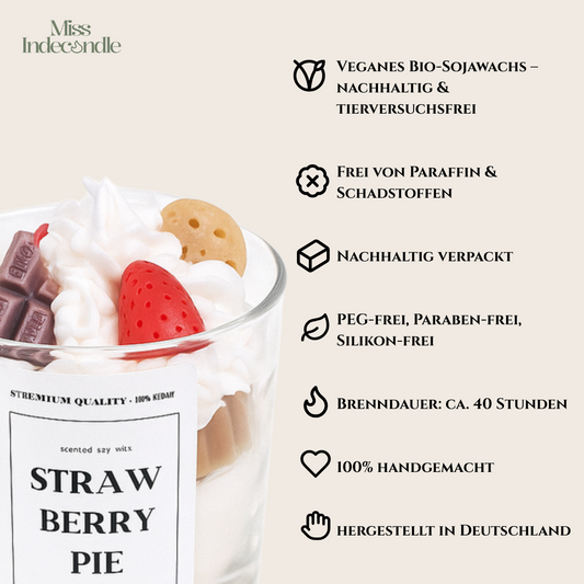 Sojawachskerze| Strawberry Pie 🍓 | Duft | handgemacht